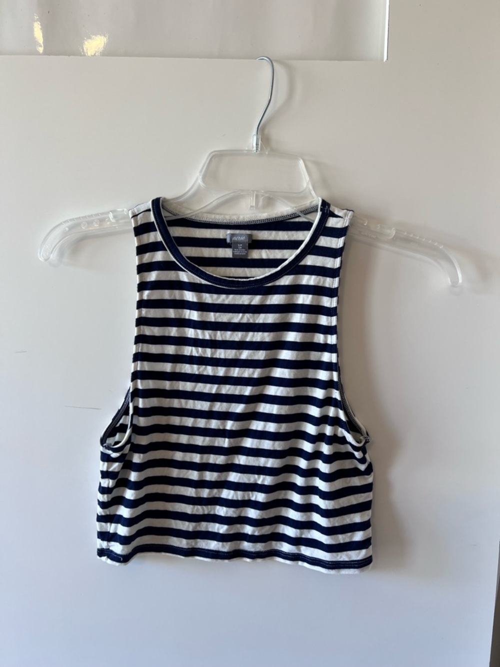 Aerie small navy & white striped tank top